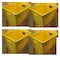 Flipside Corrugated Postal Storage Tote, 18-1/4 in L x 13-1/4 in W x 11-3/5 in H, Yellow, Plastic, 4 PK 40142 - alternate 1